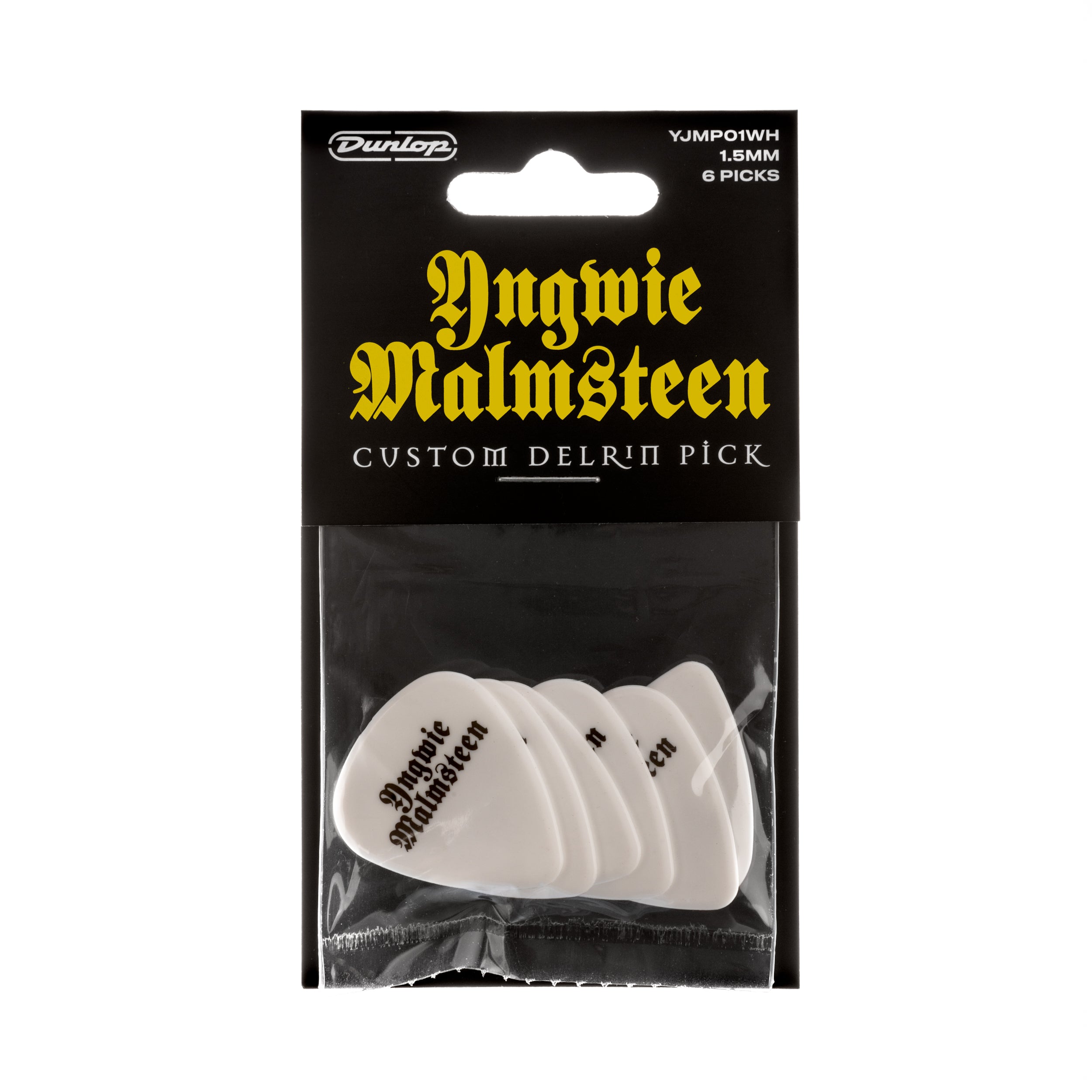 JIM DUNLOP | JPYM01W | Yngwie Malmsteen White Player’s Pick Pack.