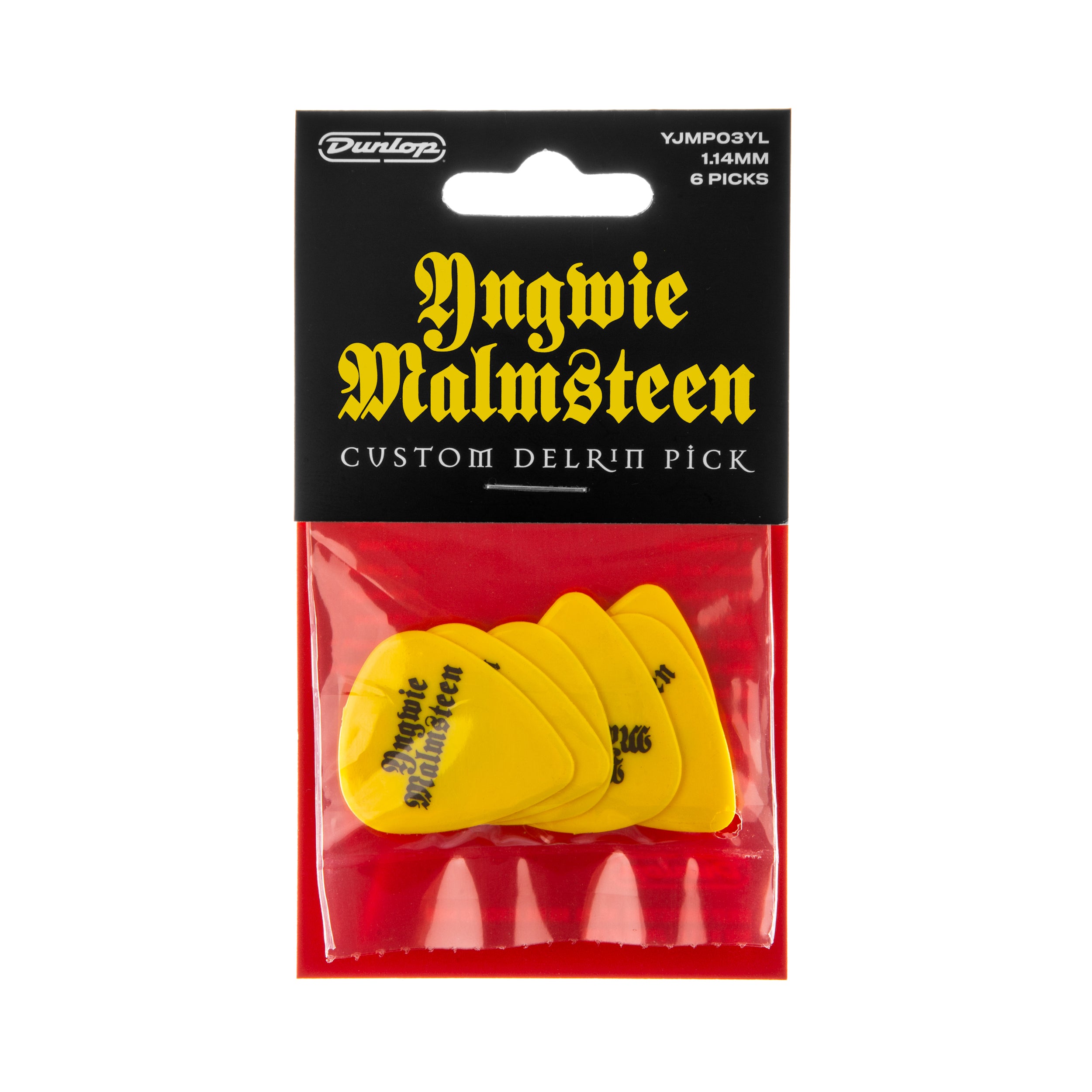JIM DUNLOP | JPYM03Y | Yngwie Malmsteen Yellow Player’s Pick Pack.