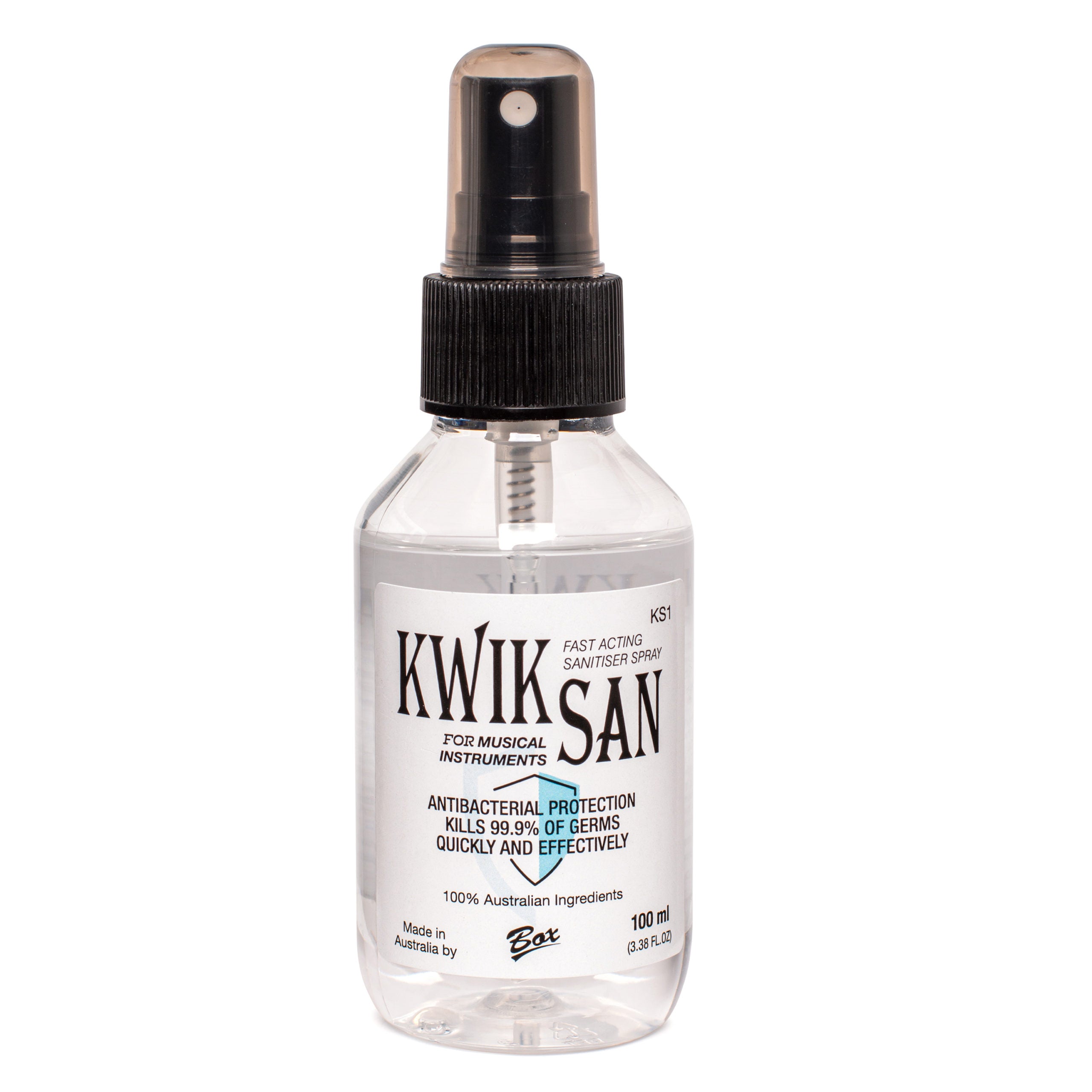 KWIK SAN | KS1 | Sanitiser Spray for Musical Instruments.