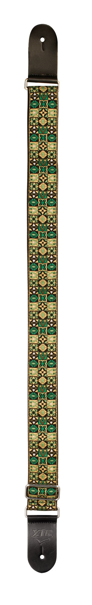XTR | LS326 | Woven poly cotton strap - green pattern