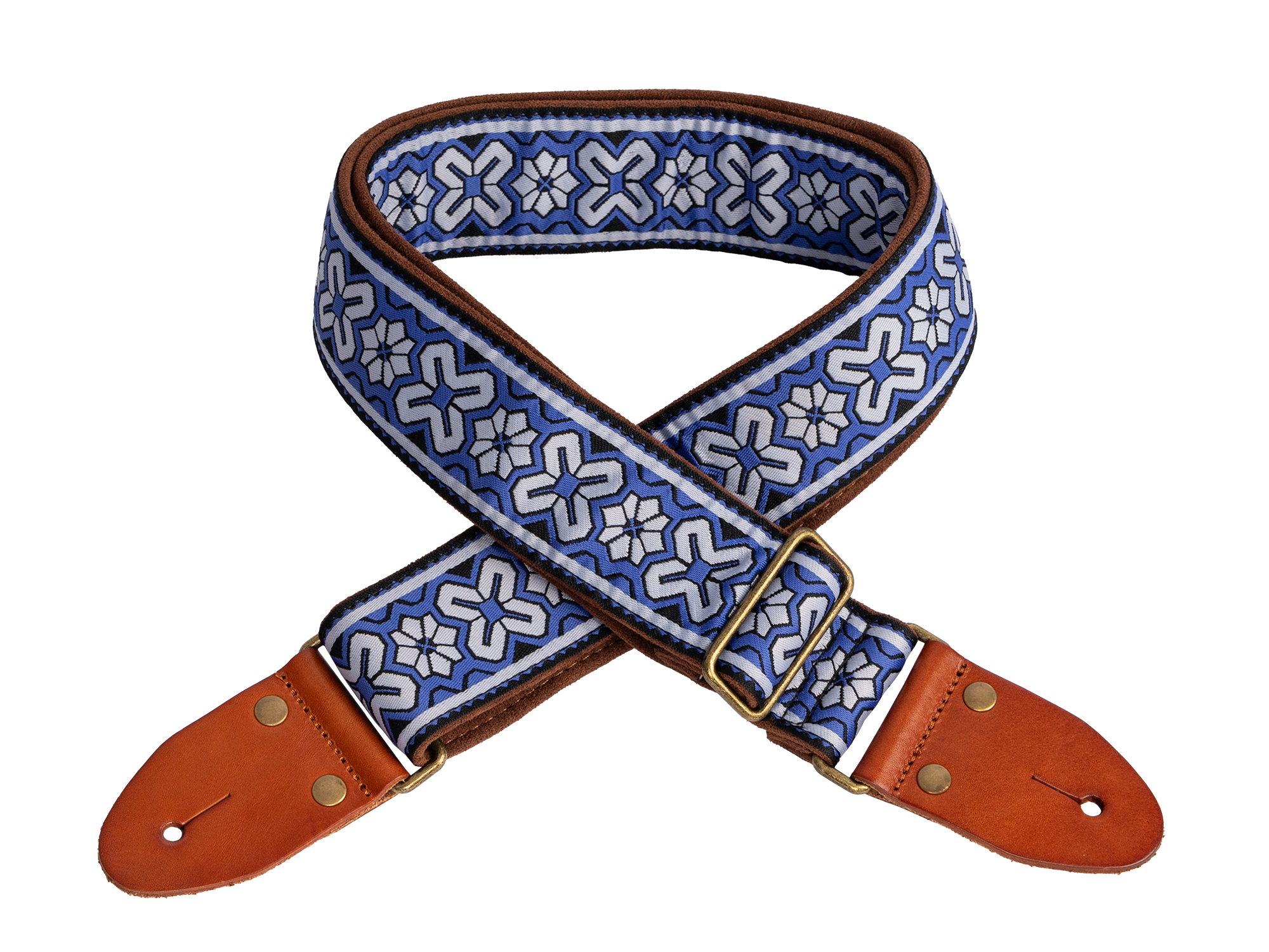 XTR | LS434 | 2 inch deluxe guitar strap. Blue.