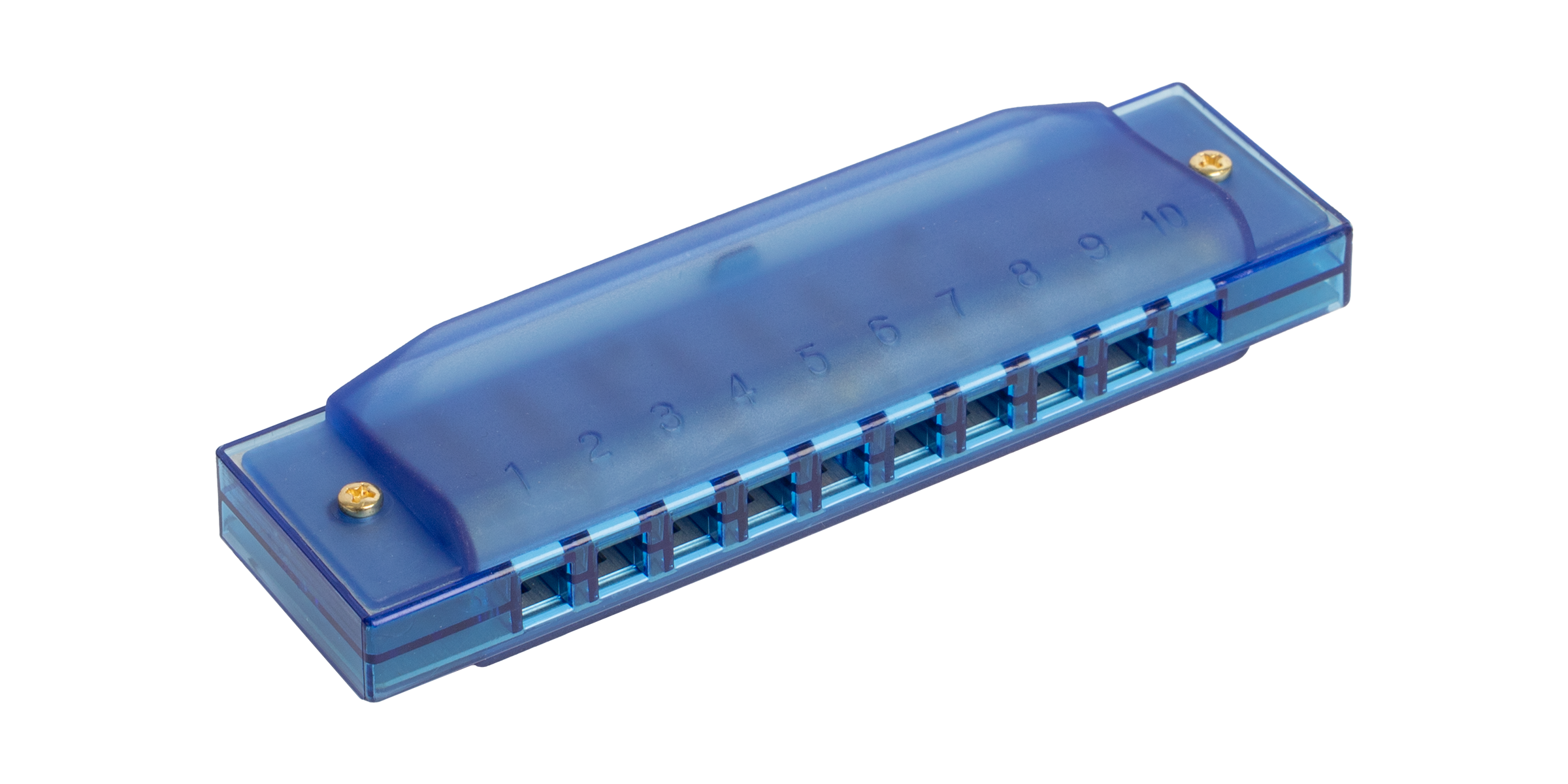 Bryden | M80CBL | Transparent harmonica. Blue.