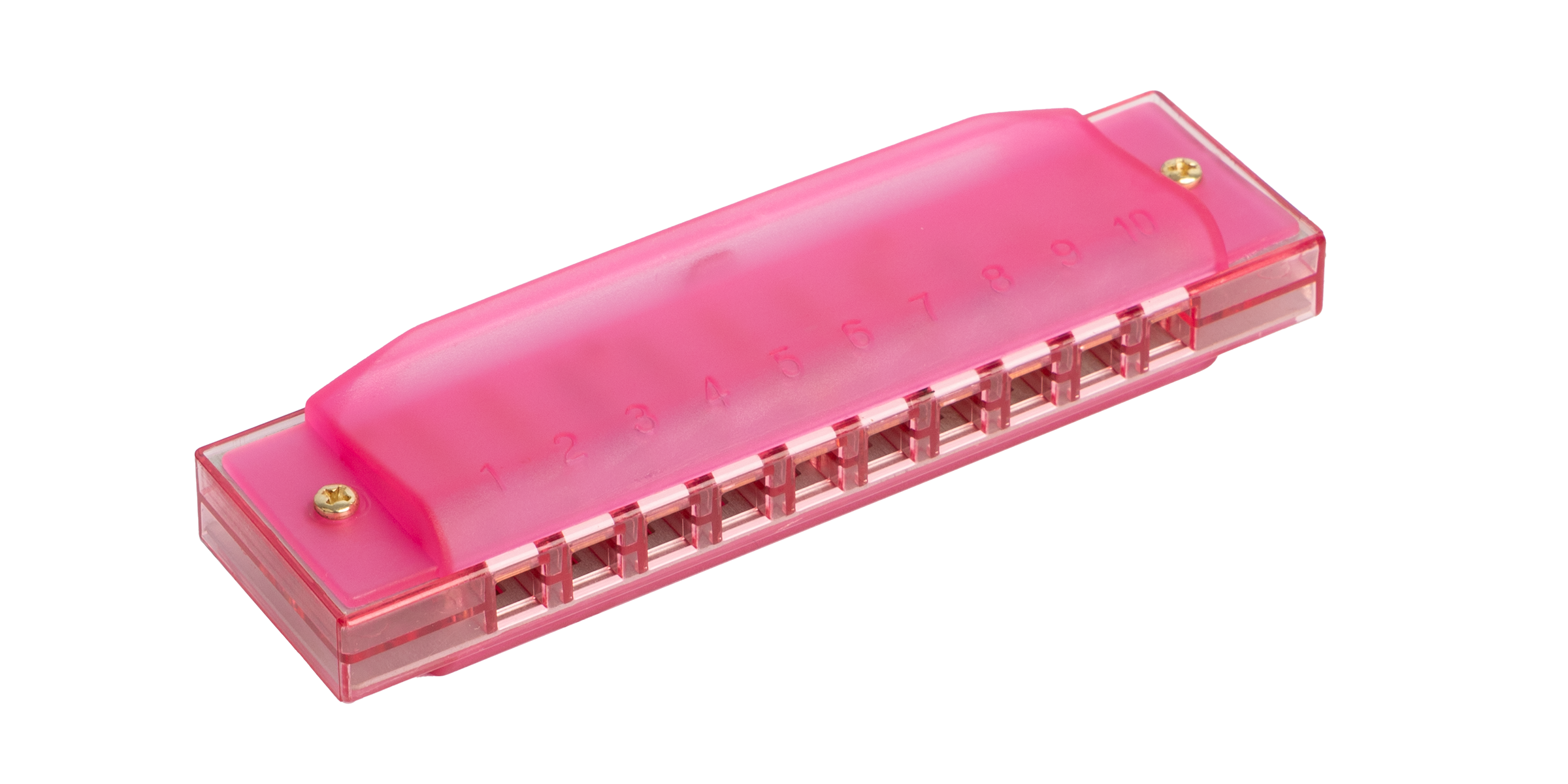 Bryden | M80CPK | Transparent harmonica. Pink.