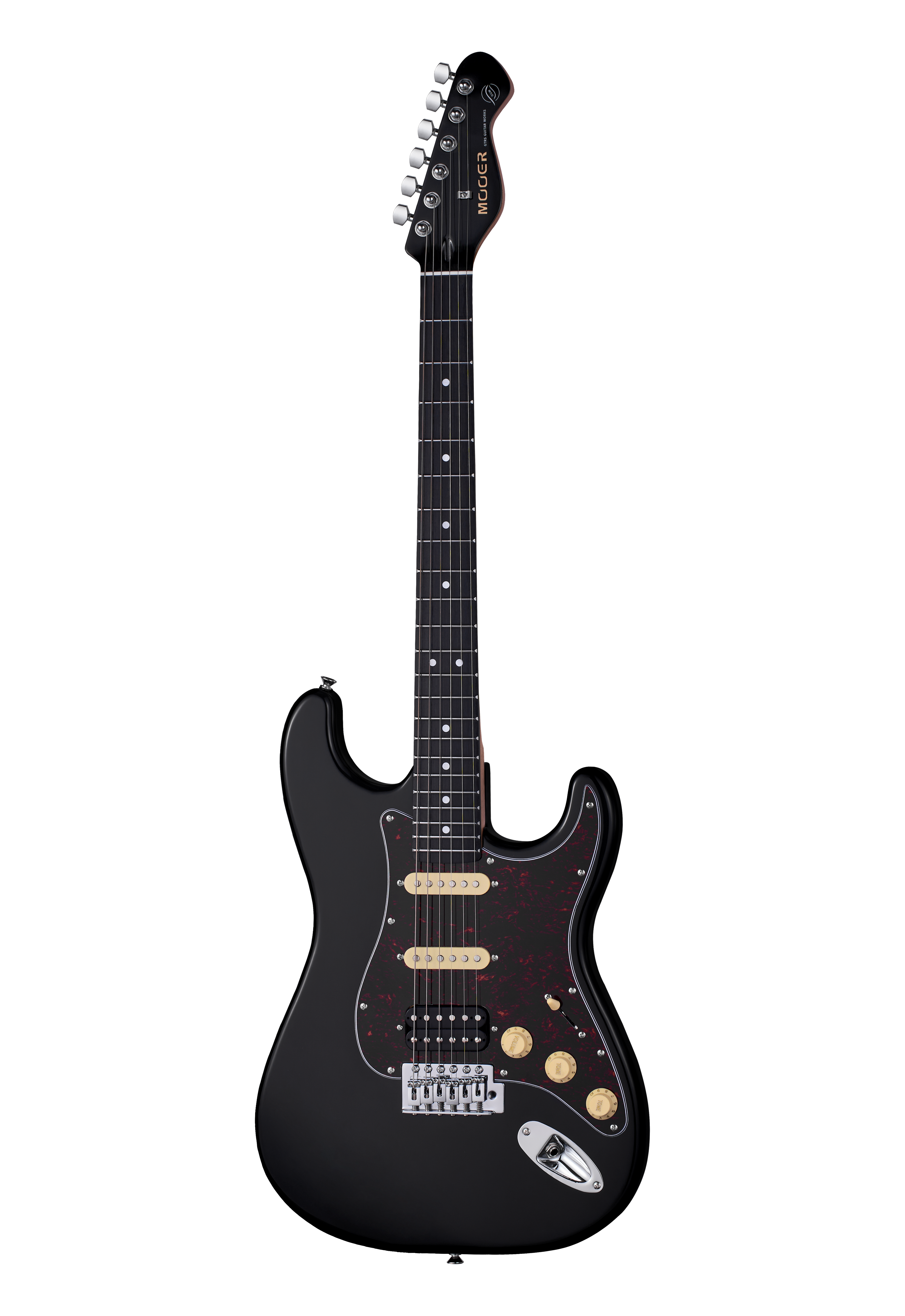 Mooer | MSC10 PRO | S Style Electric Guitar | Black with Tortoise Guard