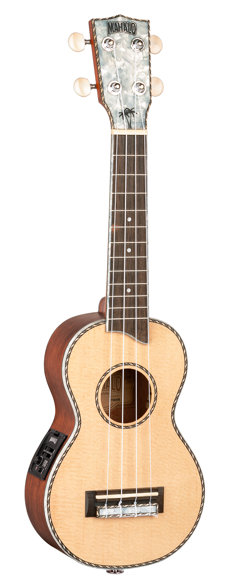 Mahalo | MP1E | Solid Top Electric/Acoustic Ukulele - Soprano
