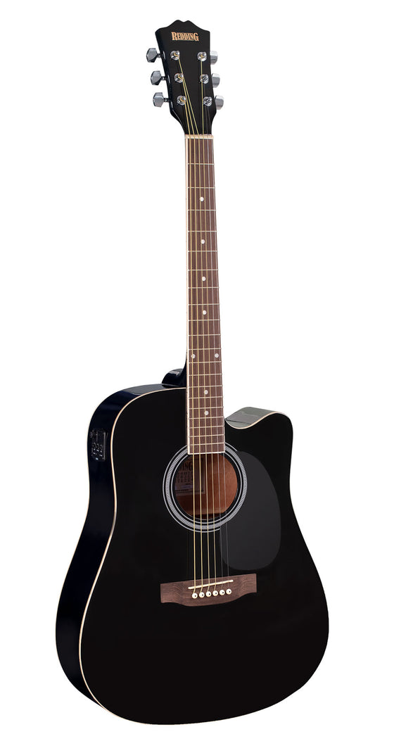 Redding | RED50CEBK | Dreadnought Electric/Acoustic Guitar | Black