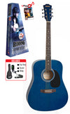 Redding | RED50PKTBU | Dreadnought Guitar Package | Transparent Blue