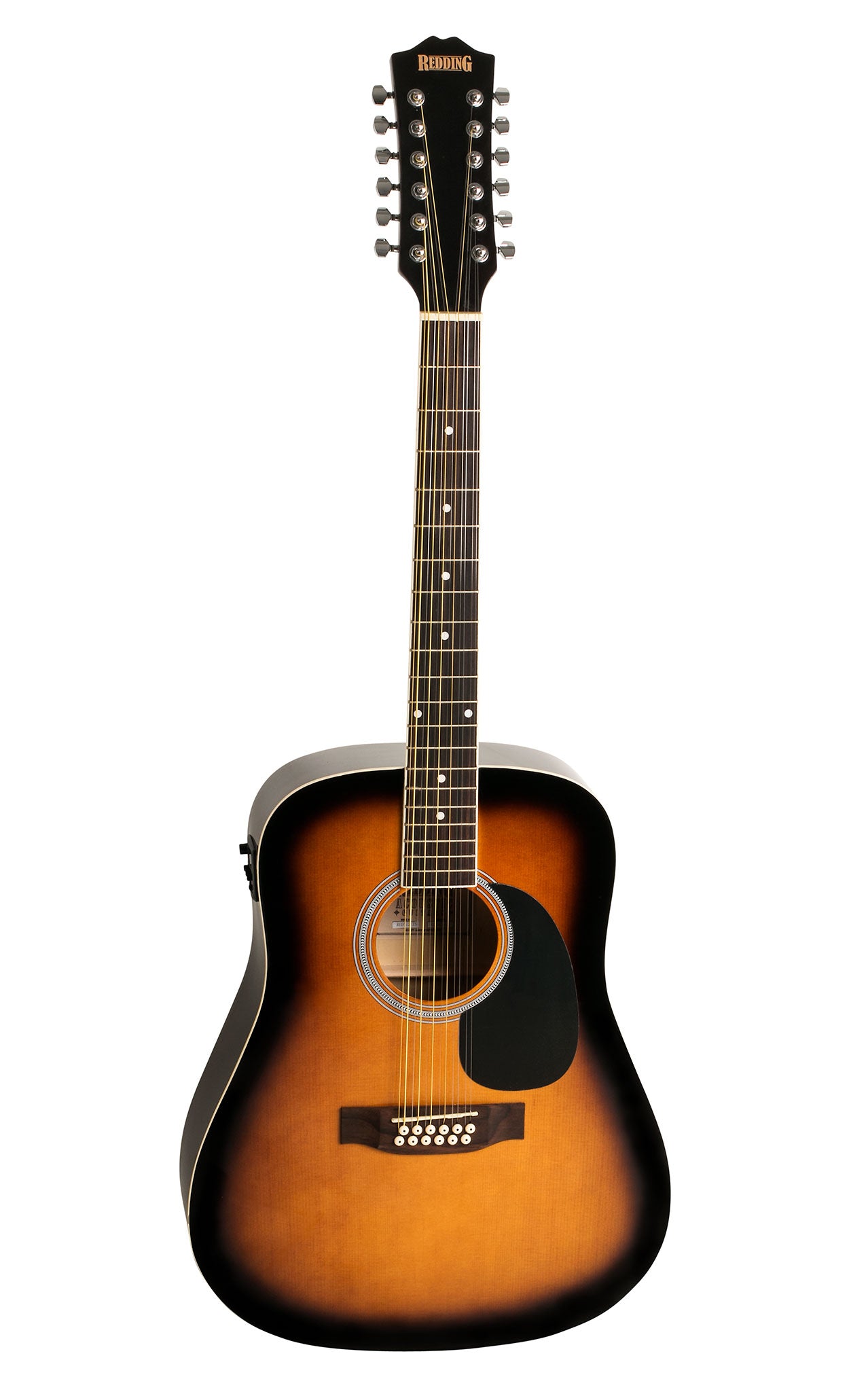 Redding | RED512ETS | 12 String Dreadnought Electric/Acoustic Guitar | Tobacco Sunburst