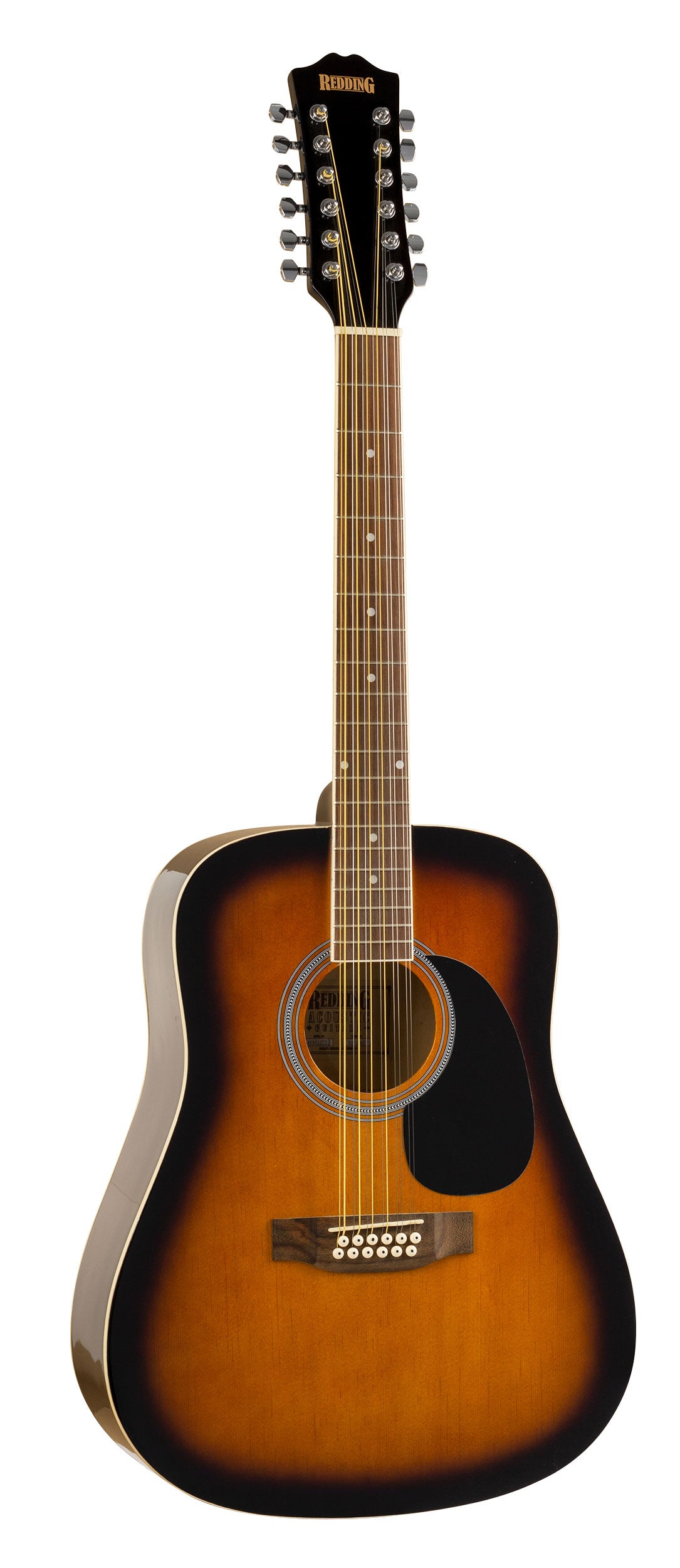 Redding | RED512TS | 12 String Dreadnought Guitar | Tobacco Sunburst