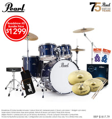  Pearl | Roadshow-XE | 22" Drum Bundle | Zildjian Cymbals | Royal Blue Metallic
