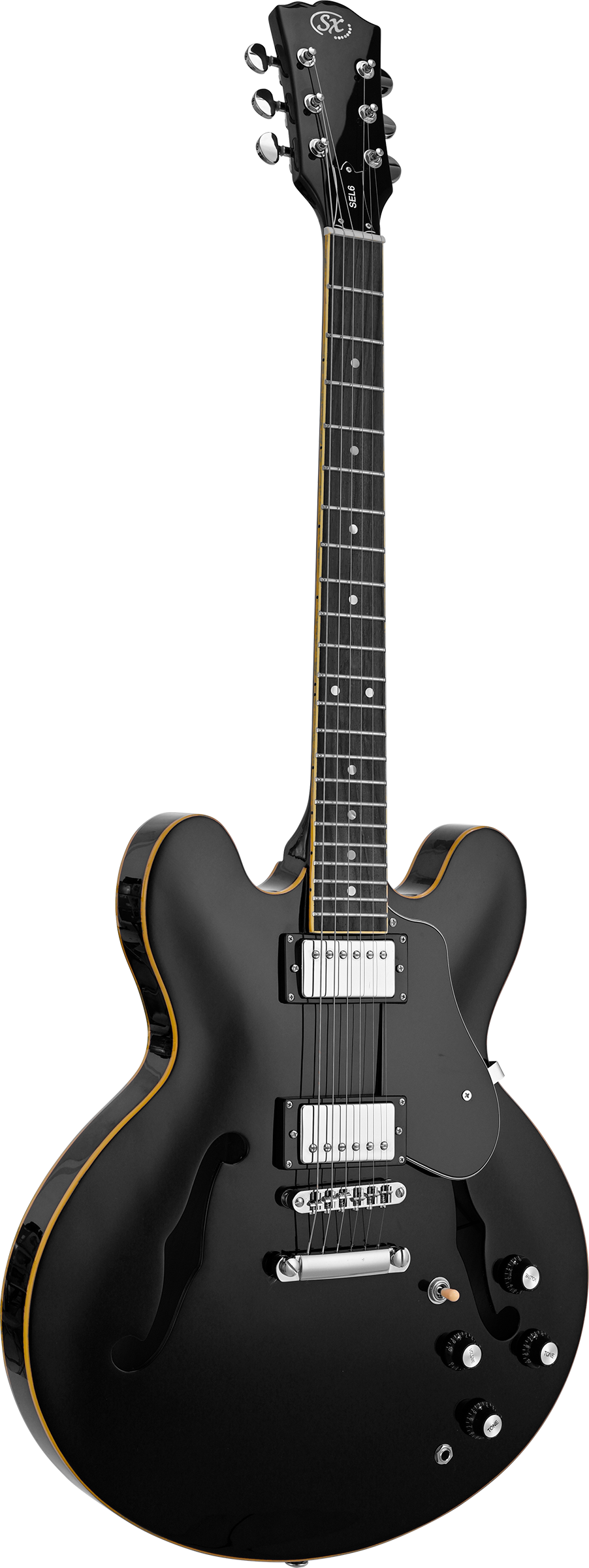SX | SEL6BK  | Semi-hollow electric guitar.