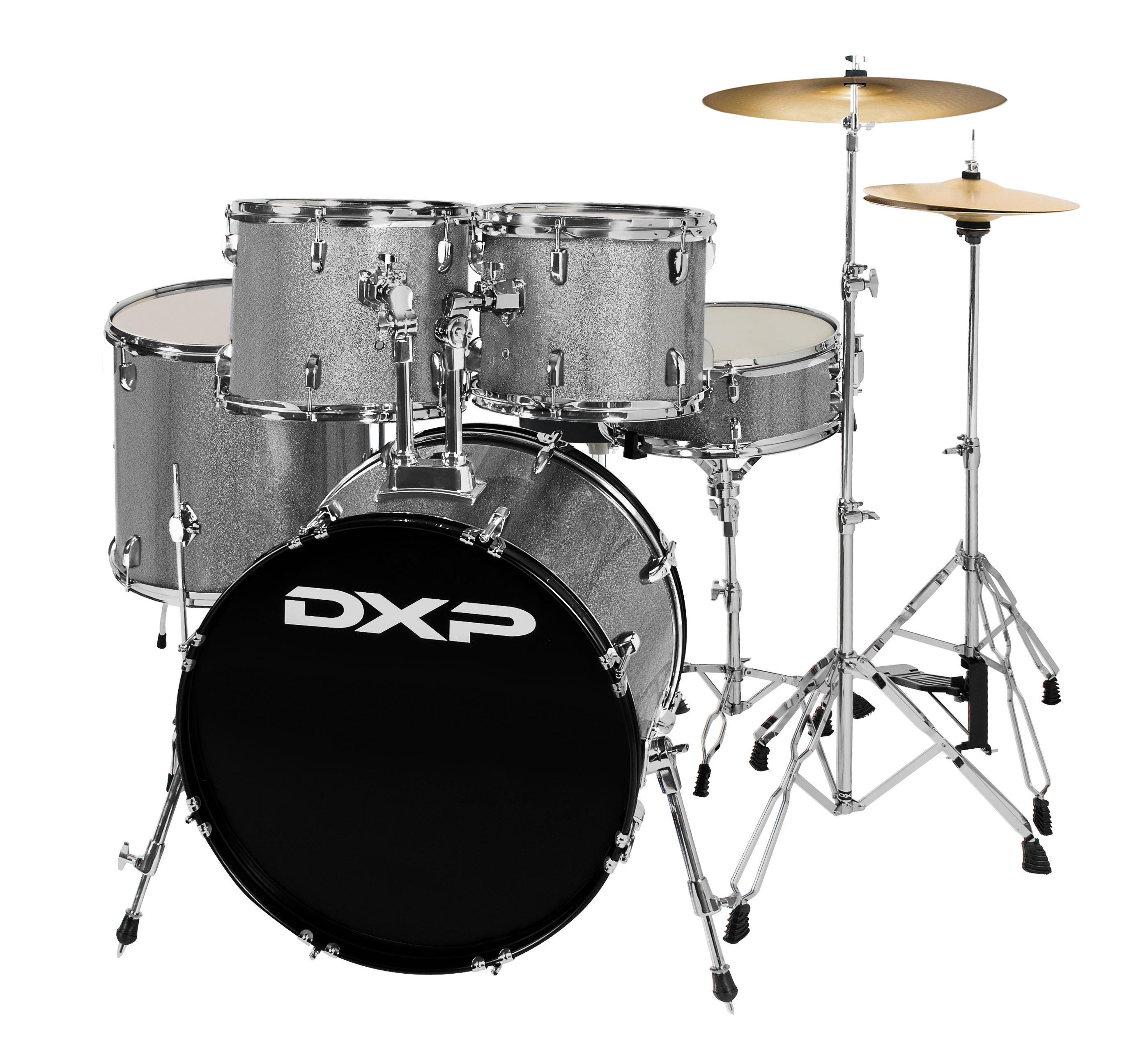 DXP | TX04PSGS | 5 Piece Drum Kit Package with Cymbals & Drum Throne.
