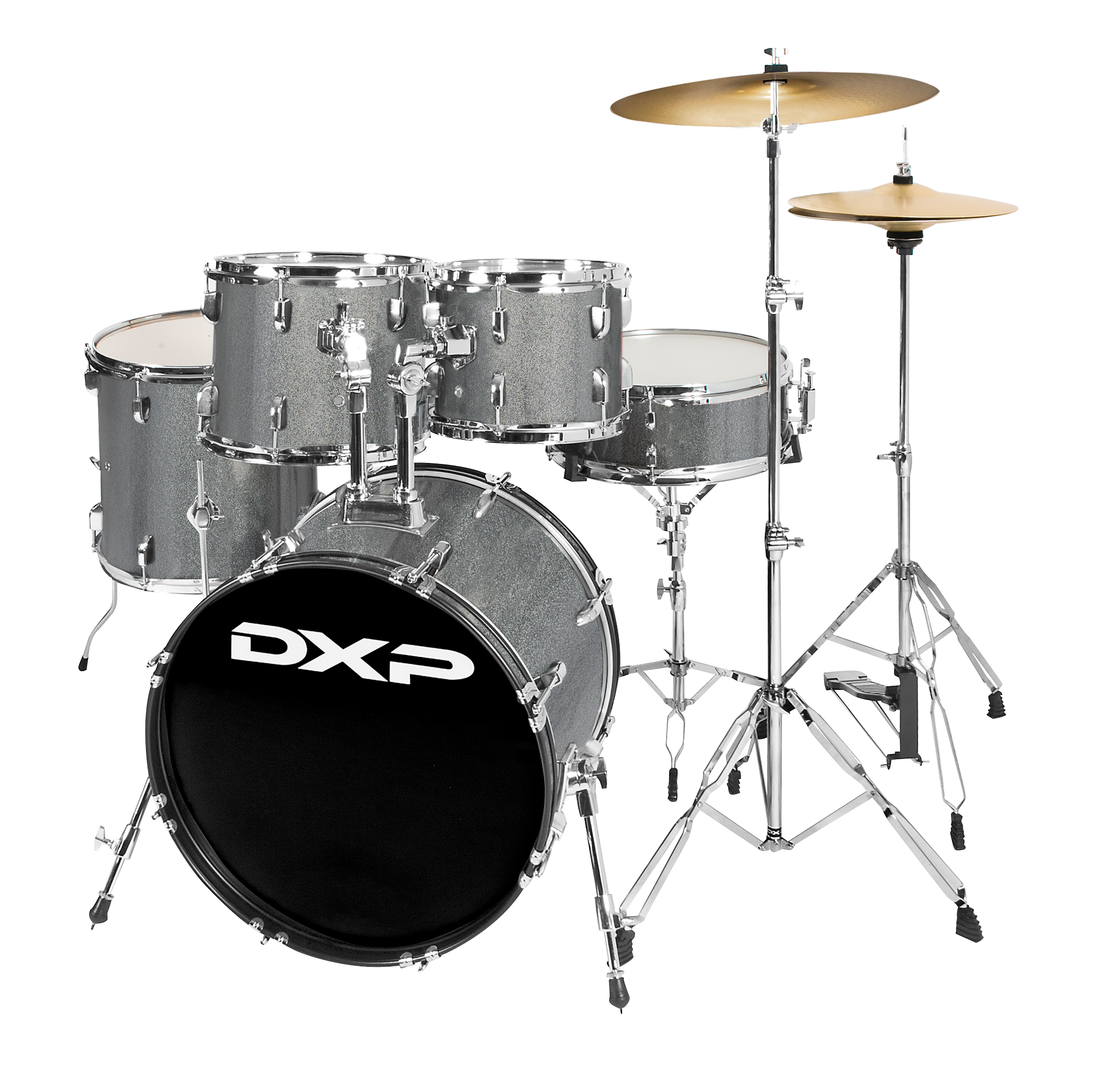 DXP | TX06PSGS | 5 Piece Drum Kit Package with Cymbals & Drum Throne.