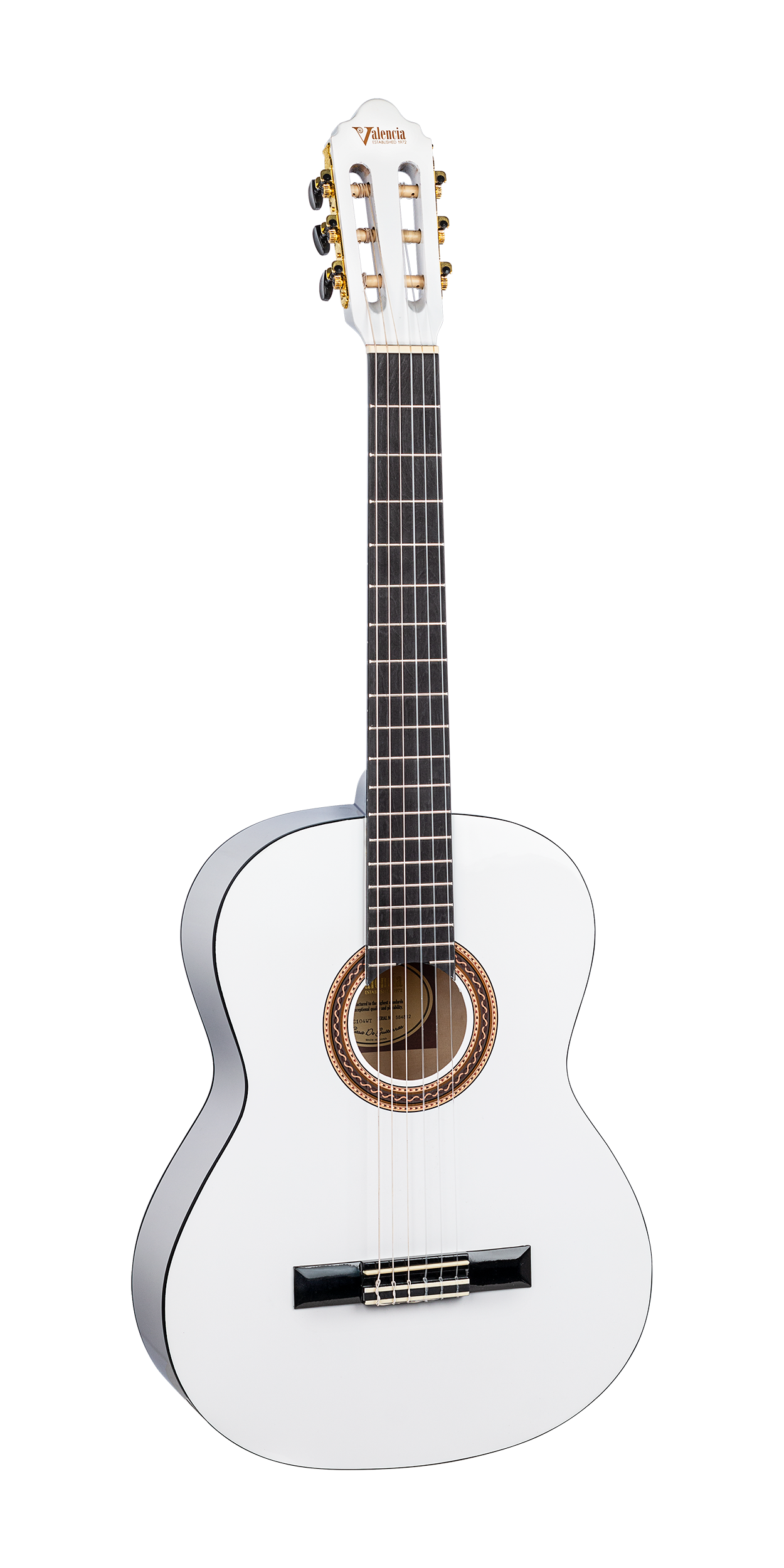 Valencia | VC104WT | White Classic Guitar.