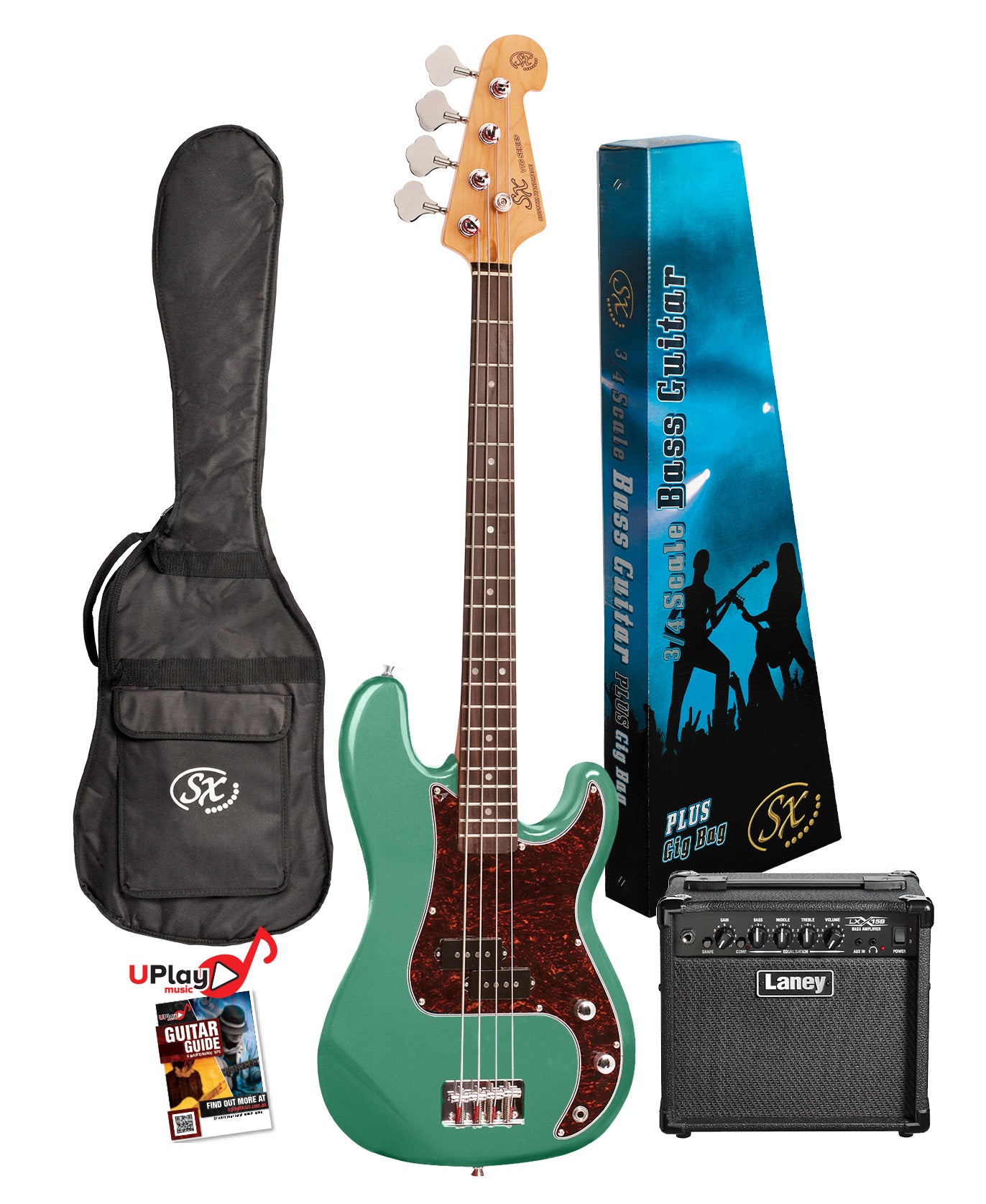 SX / LANEY PACKAGE | VEP34VGN-PK2 | ¾ size vintage style bass and amp package.