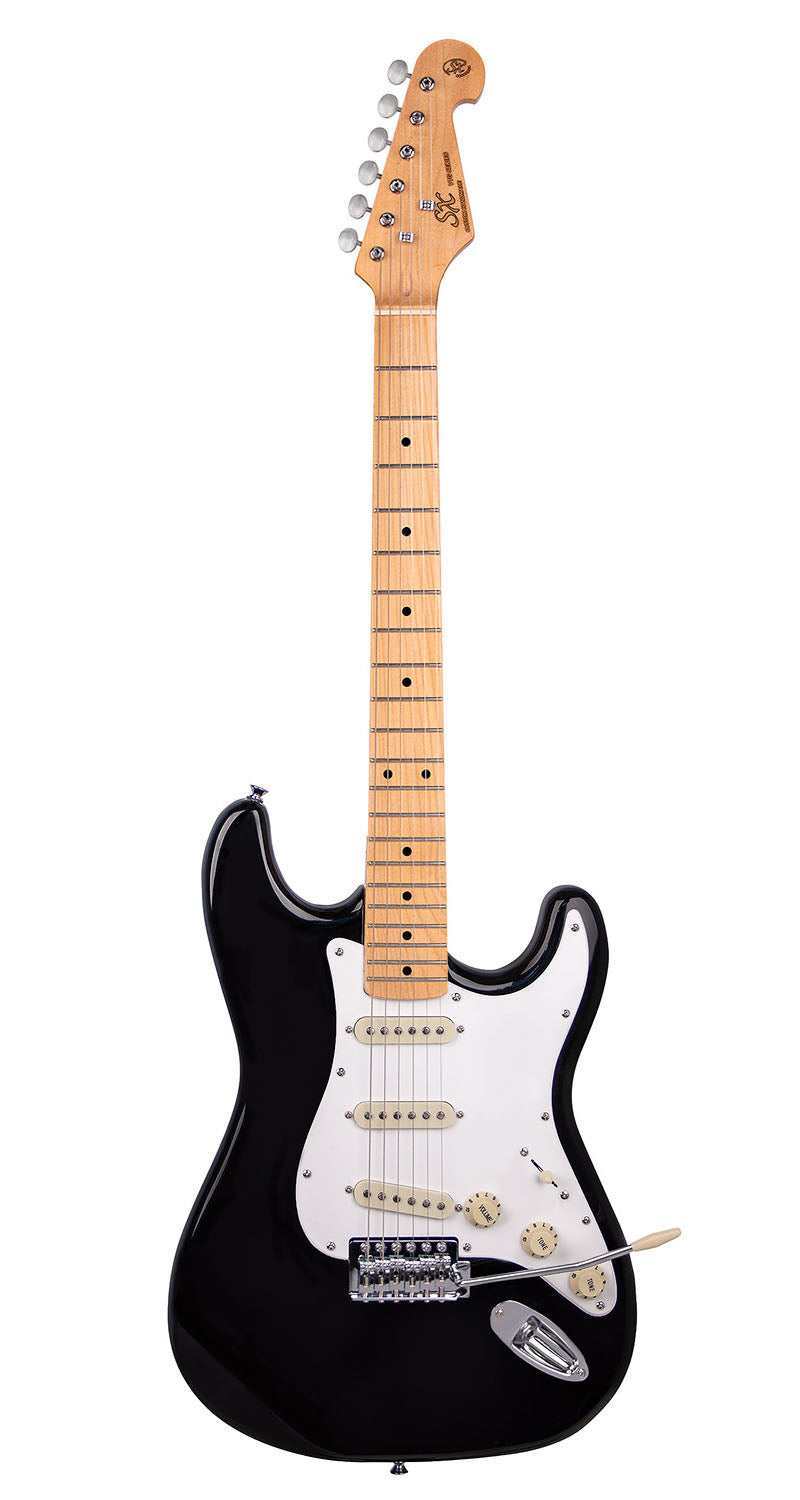 SX | VES57B | Vintage style electric guitar. Black.
