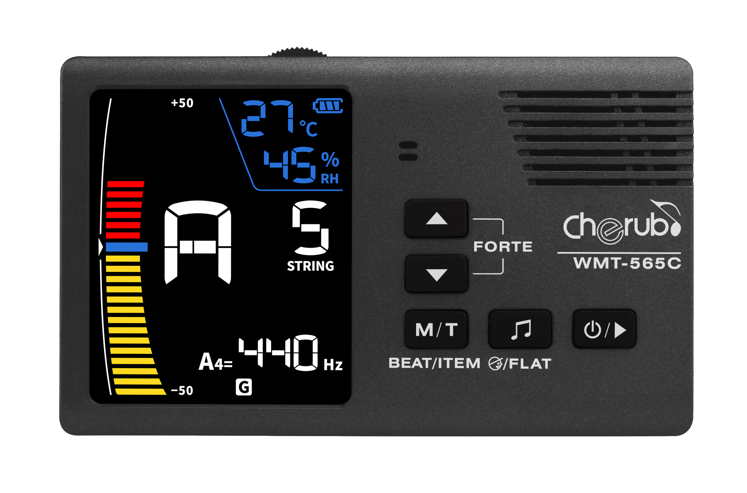 CHERUB | WMT565C | Rechargeable Digital Chromatic 5-in-1 Metro-tuner.