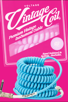  Voltage | Vintage Coil Cable | ST-ANGLE | Electric Blue