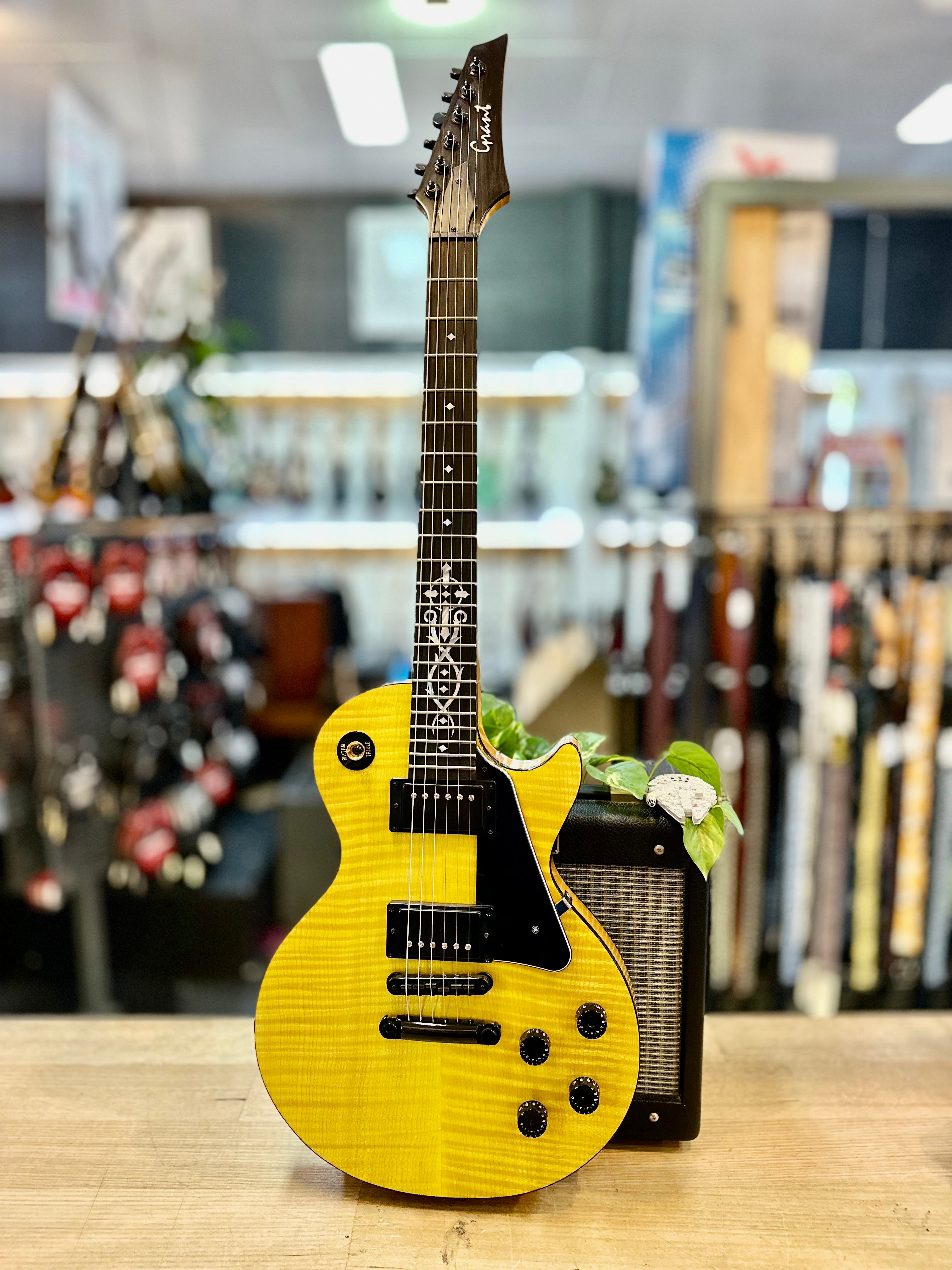 Grant | Carved Top | LP Style | Trans Lemon | Made in Australia 🇦🇺