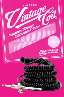  Voltage | Vintage Coil Cable | ST-ST | Black