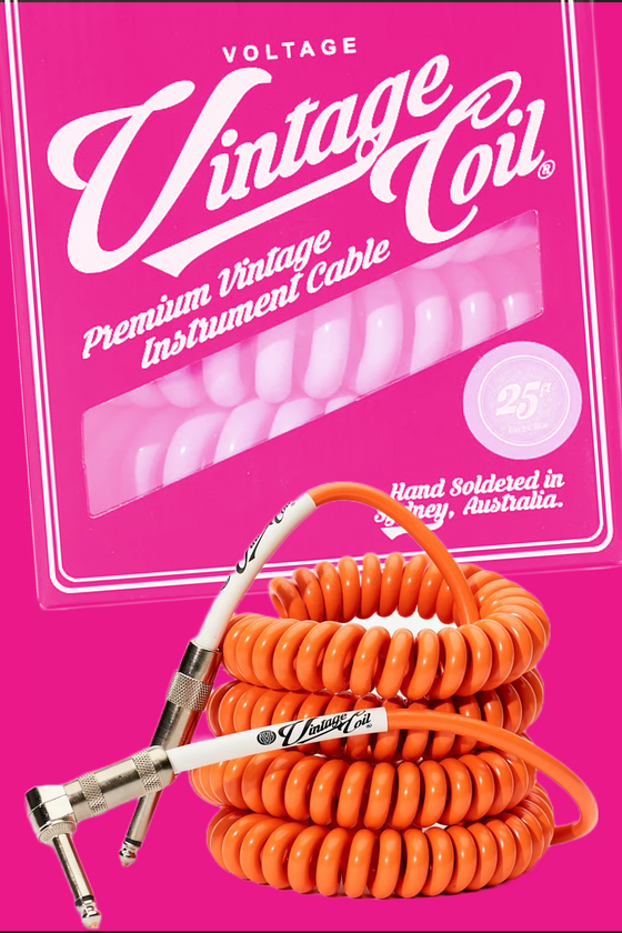 Voltage | Vintage Coil Cable | ST-ANGLE | Orange