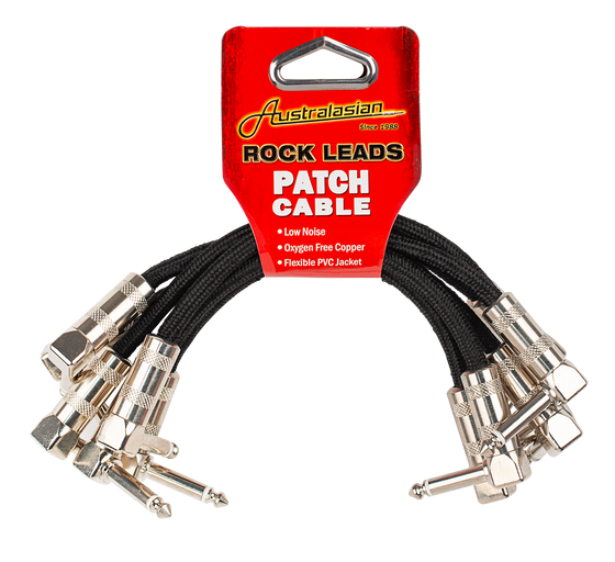 Australasian | AMS615BK | 6 Inch OFC Patch Cables - Pack Of 6 | Black