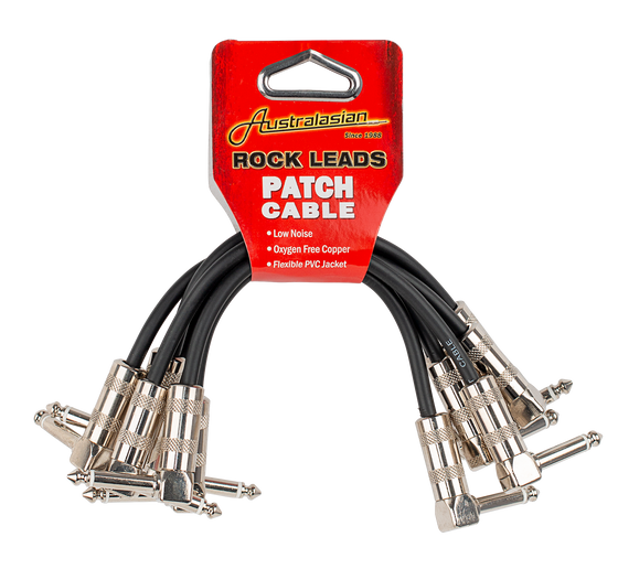 Australasian | AMS615 | 6 Inch OFC Patch Cables - Pack Of 6 | Black