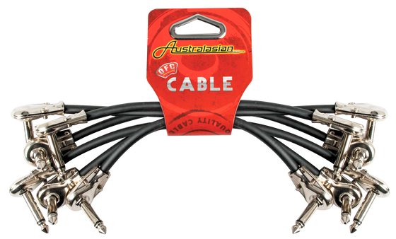 Australasian | AMS617 | 6 Inch OFC Patch Cables - Pack Of 6 | Black