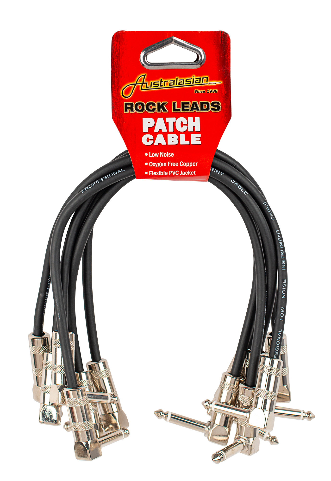 Australasian | AMS630 | 1 ft OFC Patch Cables - Pack Of 6 | Black