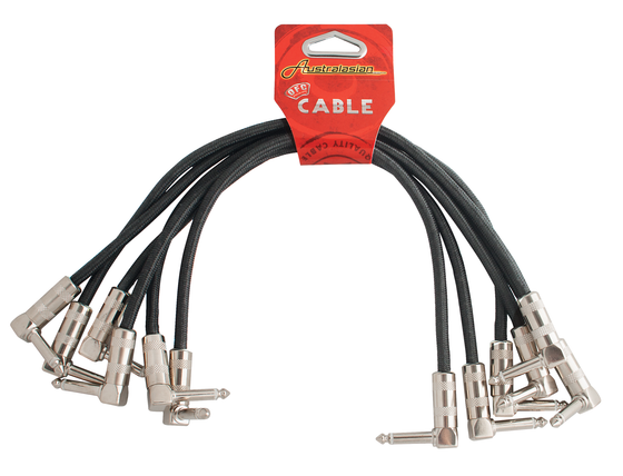 Australasian | AMS630BK | 1 ft OFC Patch Cables - Pack Of 6 | Black