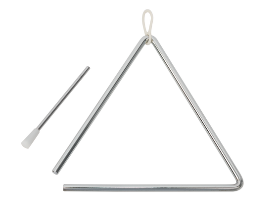 ANGEL | AT8L | 8" triangle with beater and holder. Chrome