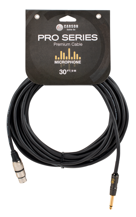 Carson | CAM30H | 30 ft Microphone Cable | Black