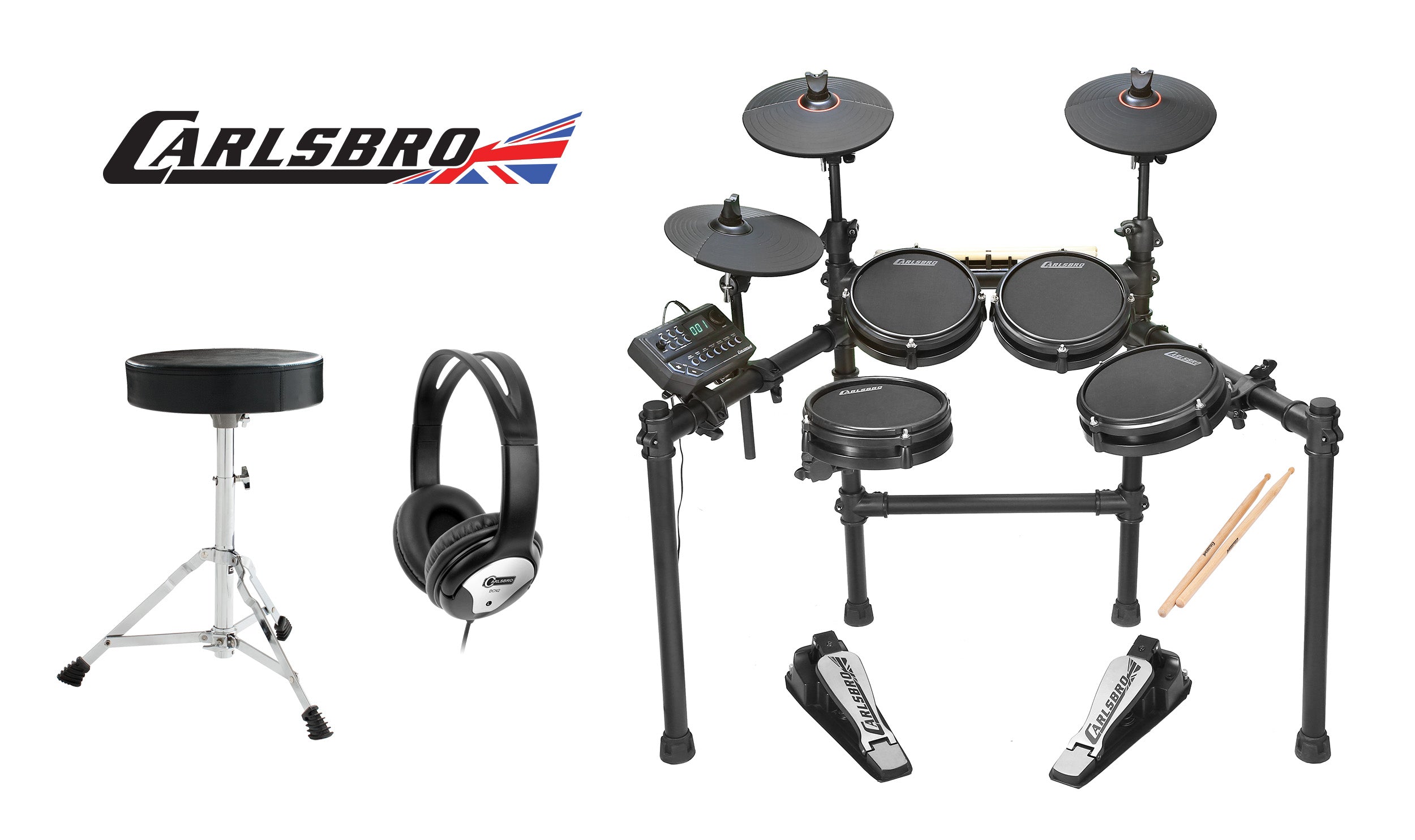 Carlsbro | CSD25MPACK | Electronic Drum Kit Bundle!