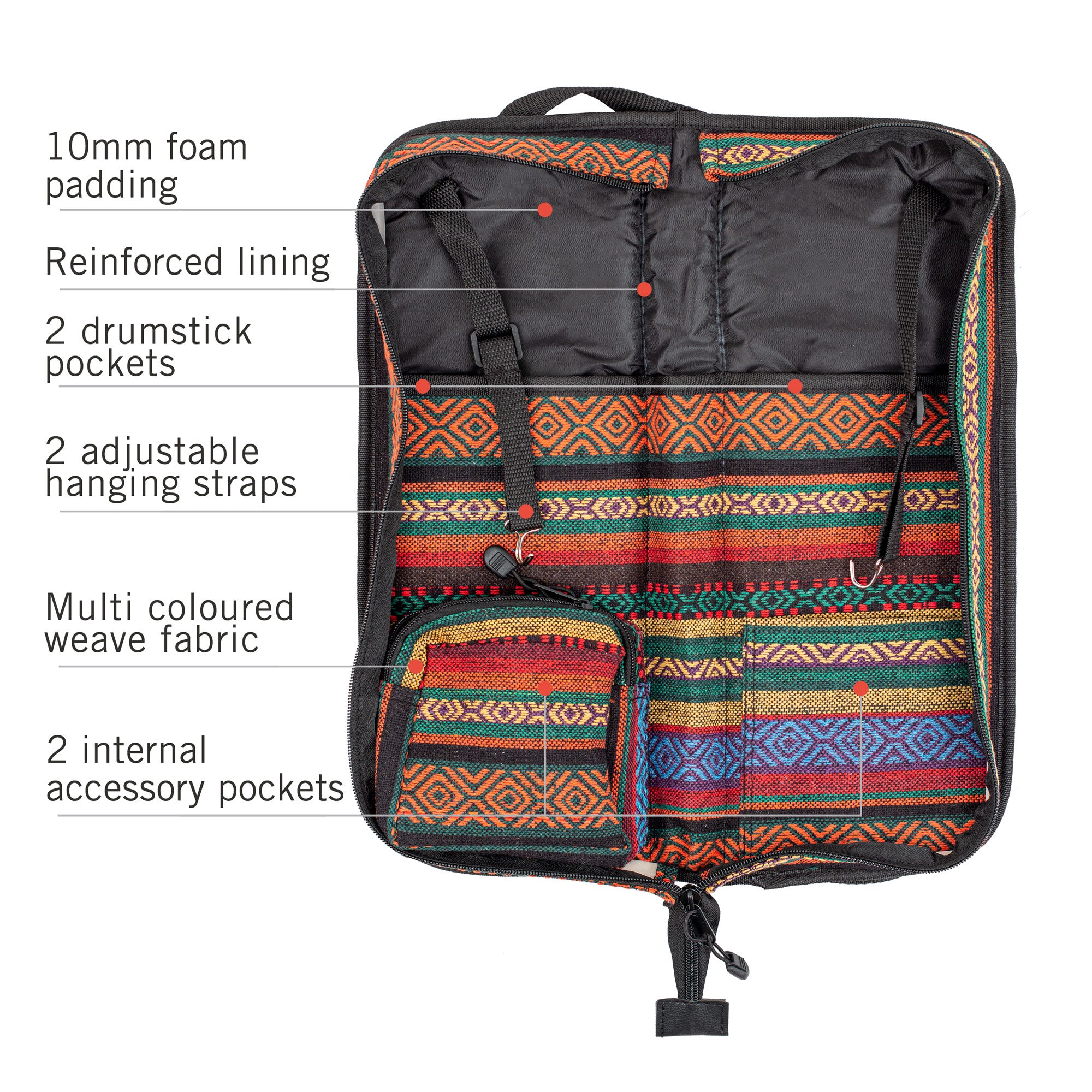 XTREME | CTB13 | Drum Stick Bag Boho Series