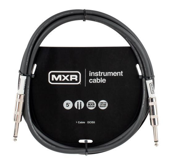 MXR | DCIS05 | 5 ft Noiseless Instrument Cable | Black