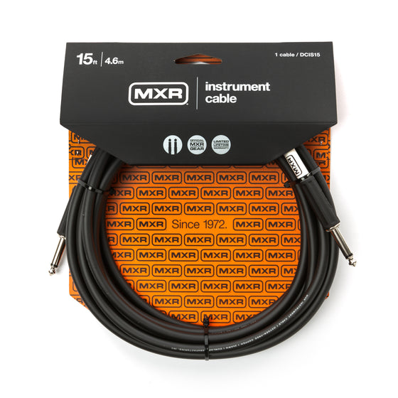 MXR | DCIS15 | 15 ft Noiseless Instrument Cable | Black