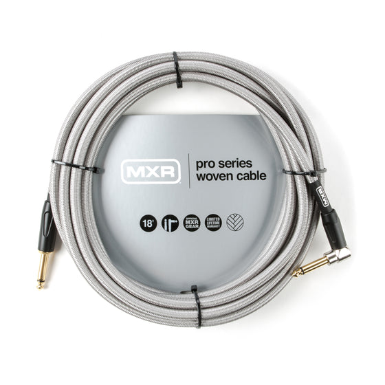 MXR | DCIW18R | 18 ft Noiseless Right Angle Instrument Cable | Silver