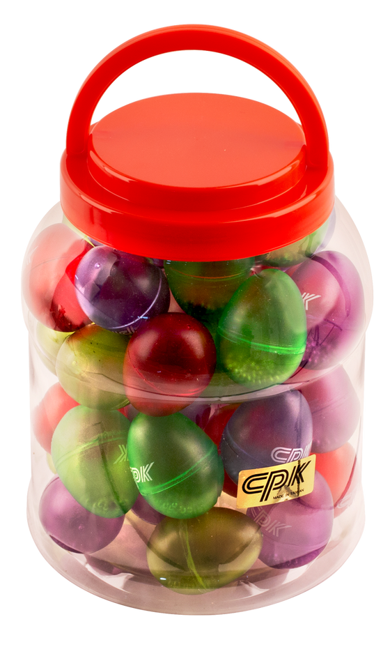 CPK | ED800 | Egg Maracas - Jar of 40 | Asst. Colours