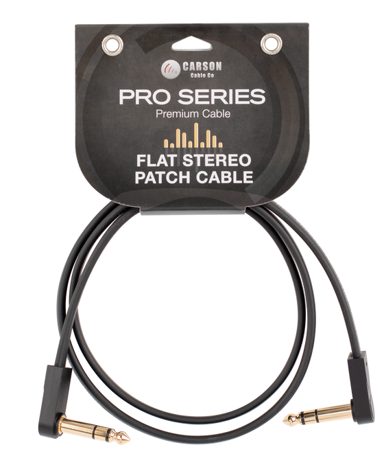 CARSON  | FLAT3ST | Flat Stereo/TRS Patch Cable. | Black