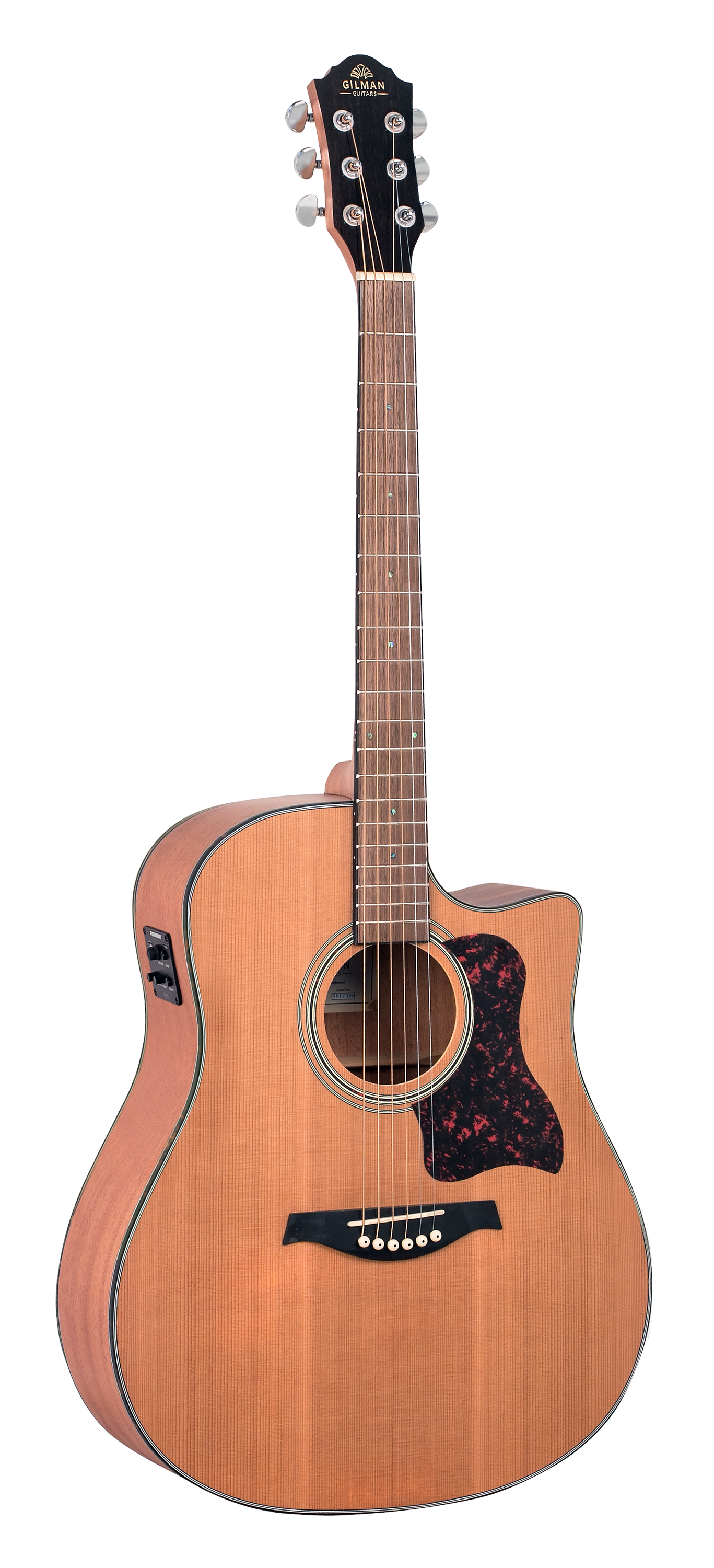 Gilman | GD12CE | Dreadnought Electric/Acoustic Guitar | Natural Gloss