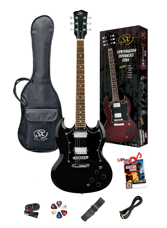 SX | GTSE4SKB | Electric Guitar Package - 4/4 size | Black