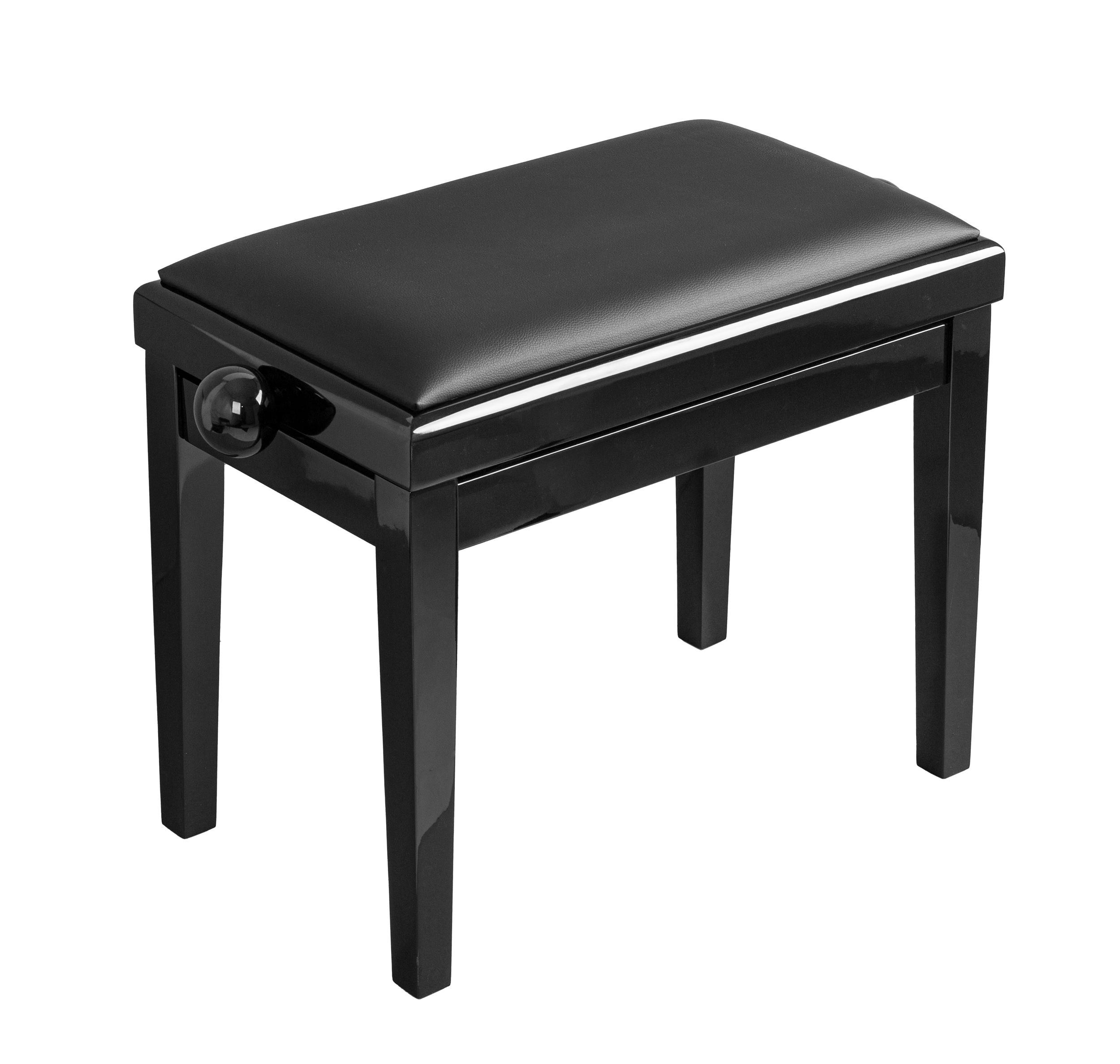 Hemingway | HPB22B | Budget Piano Stool | Polished ebony.