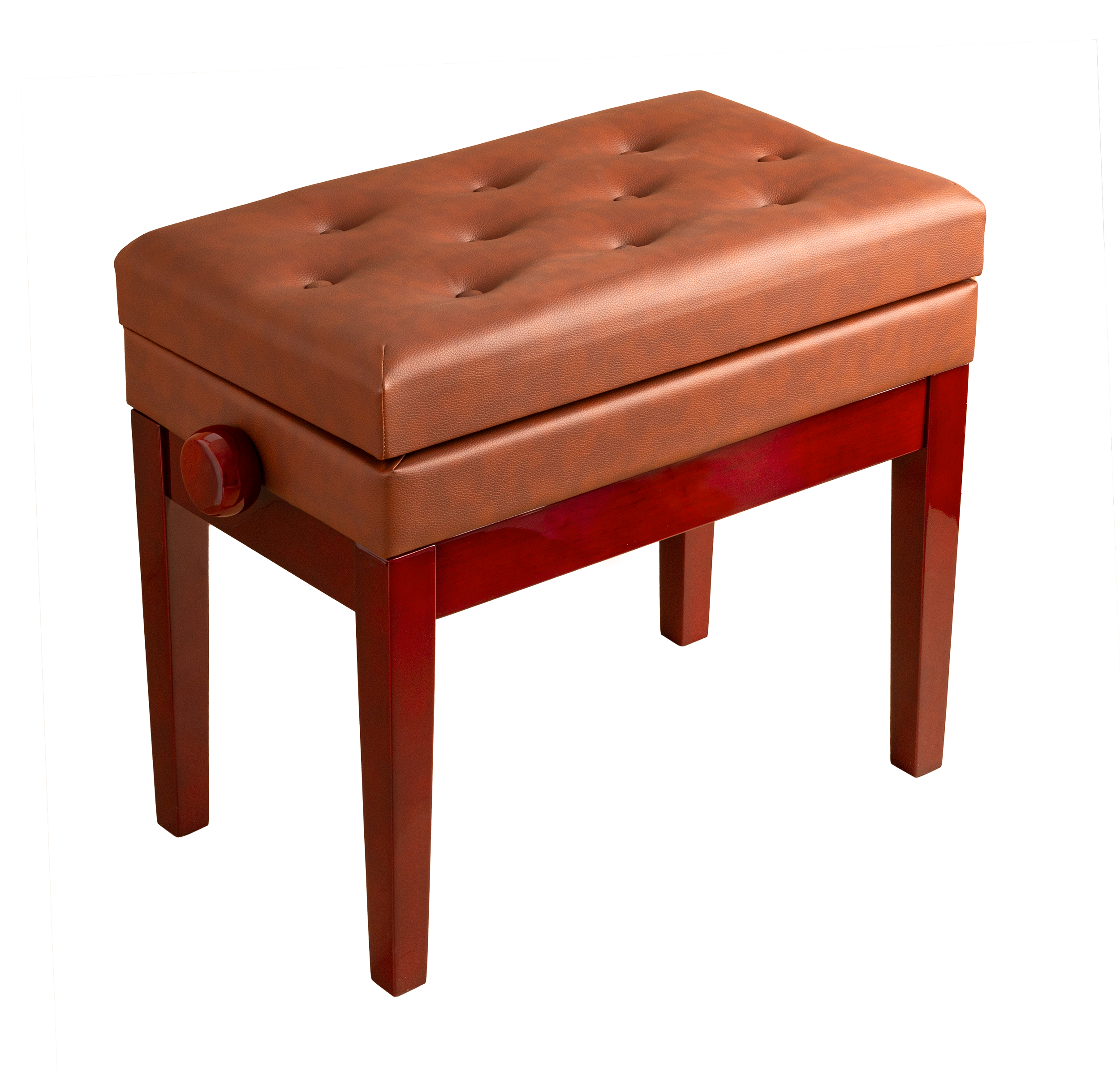 Hemingway | HPB25MH | Deluxe Piano Stool | Polished Dark mahogany