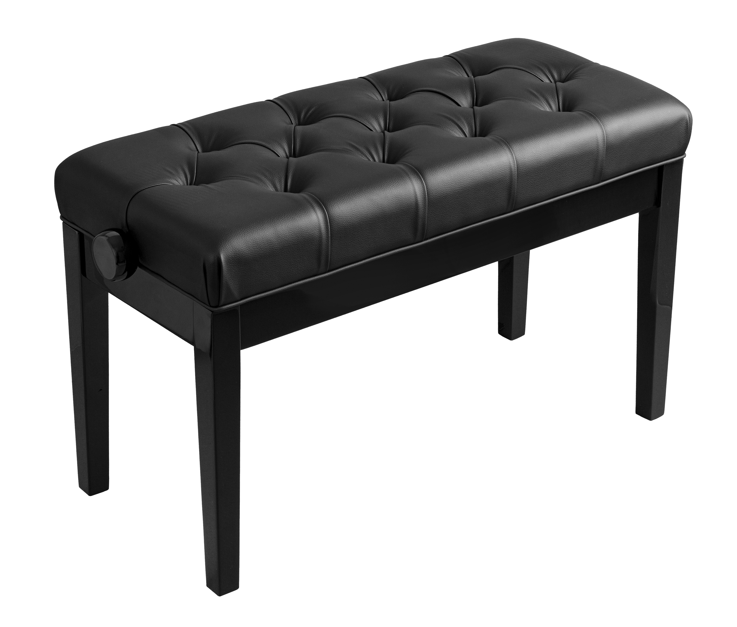 Hemingway | HPB33B | Deluxe Piano Stool | Polished ebony.