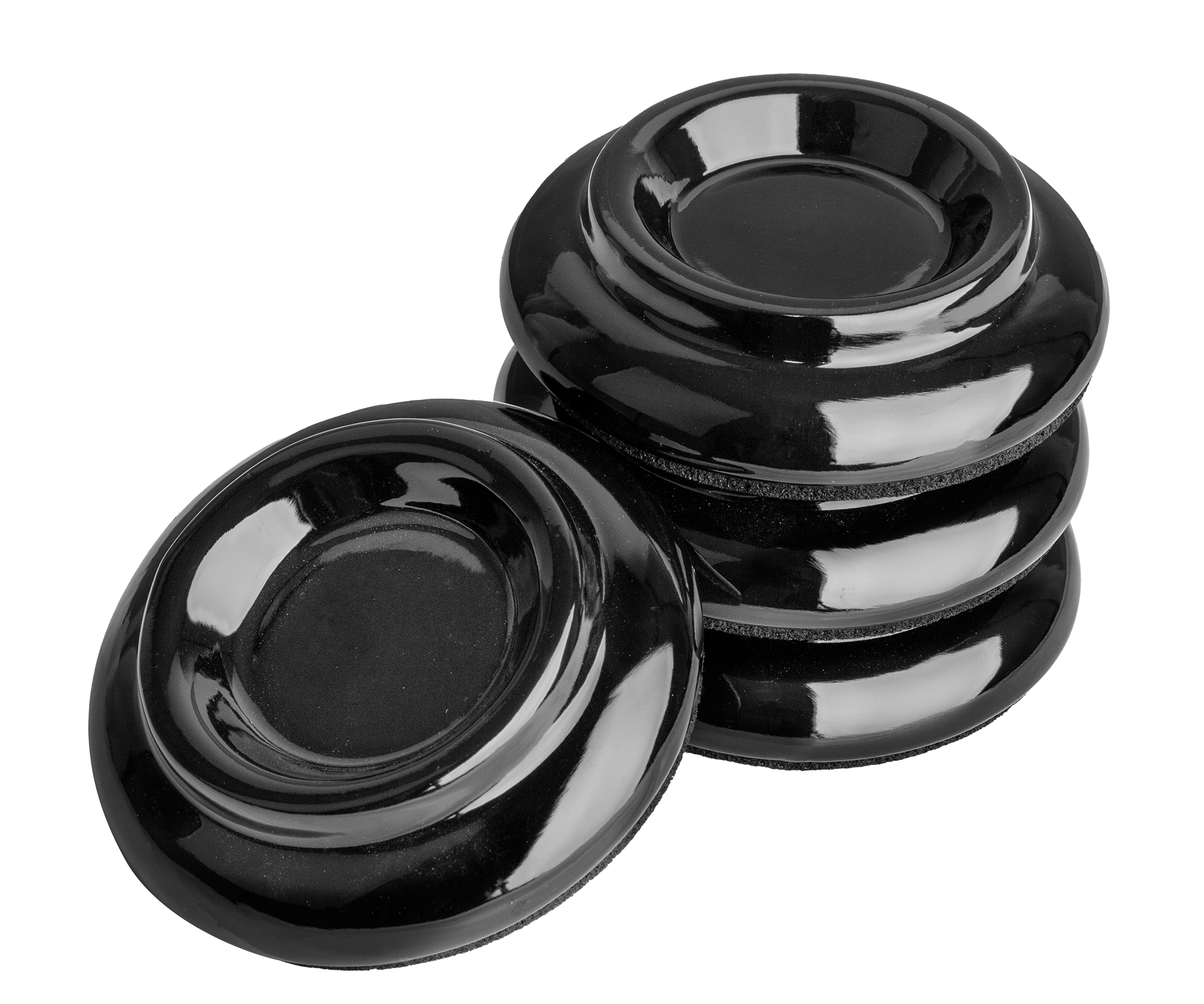 Hemingway | KC7S | Wooden piano castor cup. 4 pcs | Polished ebony.