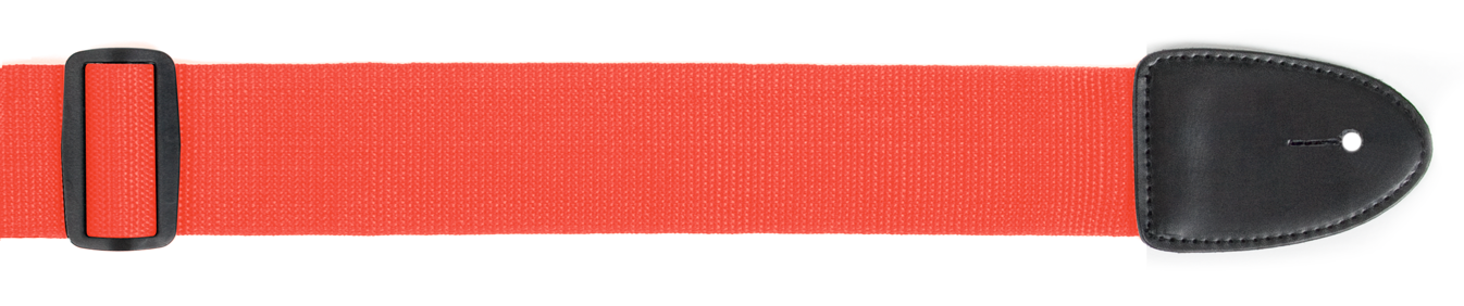 XTR | LS001RD | Poly Web Guitar Strap | Red/White/Green Floral Design
