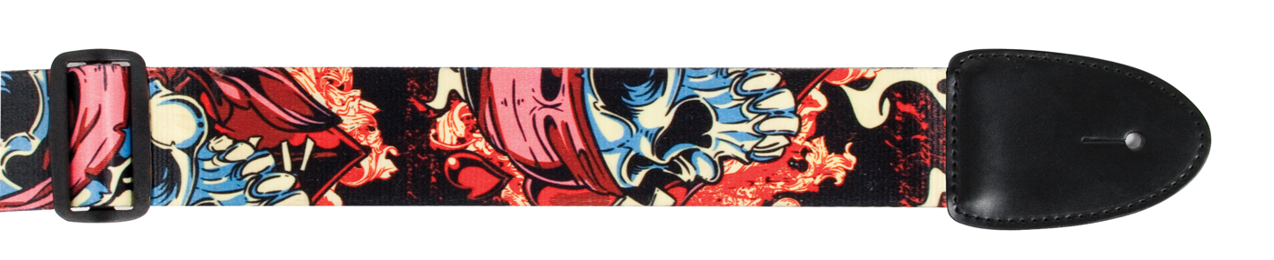 XTR | LS057 | Poly Guitar Strap | Pirate Skull