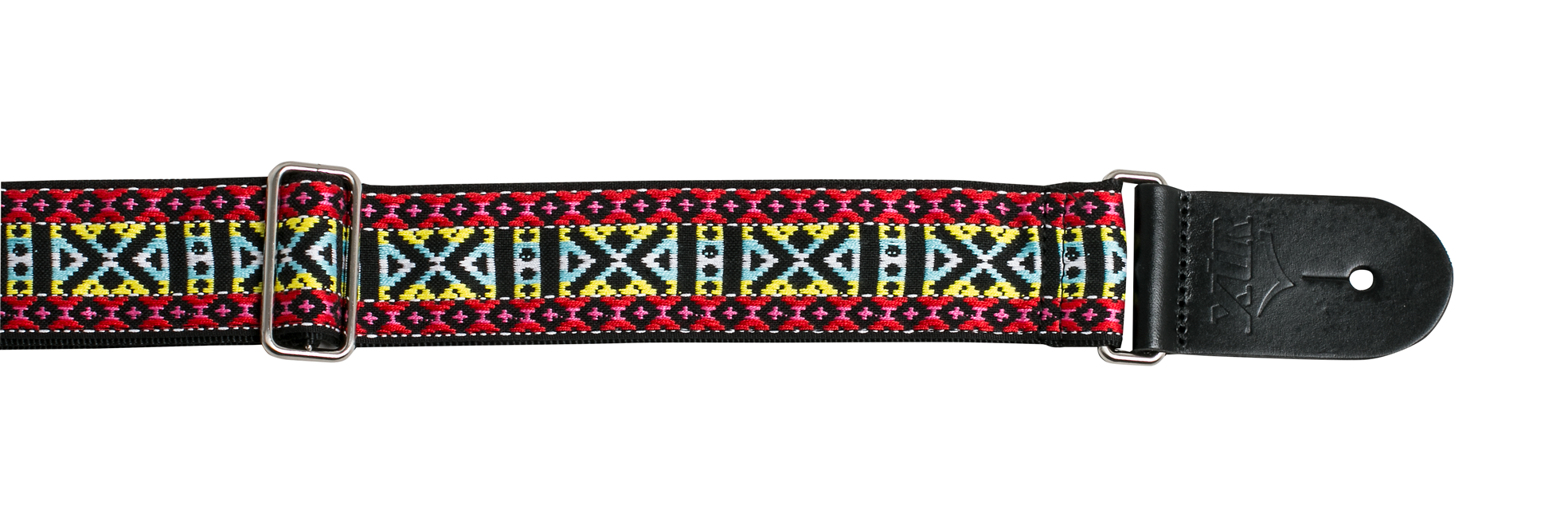 XTR | LS131 | Vintage Jacquard Weave Guitar Strap | Vintage Red/Yellow/Blue