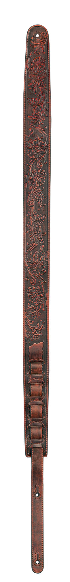 XTR | LS247 | Leather Guitar Strap | Country Brown
