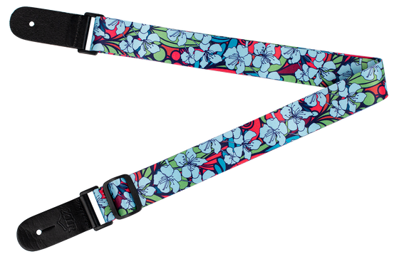XTR | LS306 | Ukulele Strap | Blue Floral Design